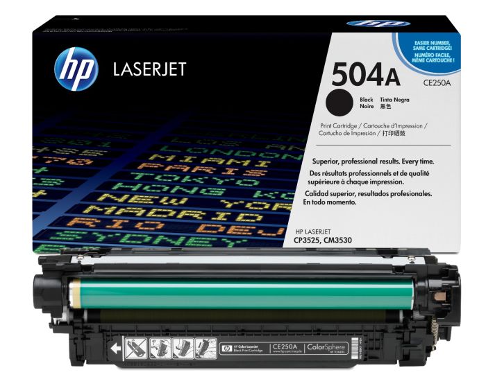 HP 504A Black Toner Cartridge - (CE250A)