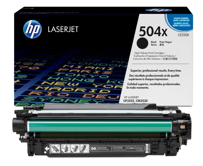 HP 504X High Capacity Black Toner Cartridge - (CE250X)