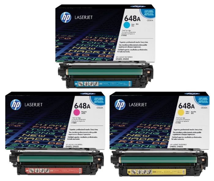 HP 648A 3 Colour Toner Cartridge Multipack