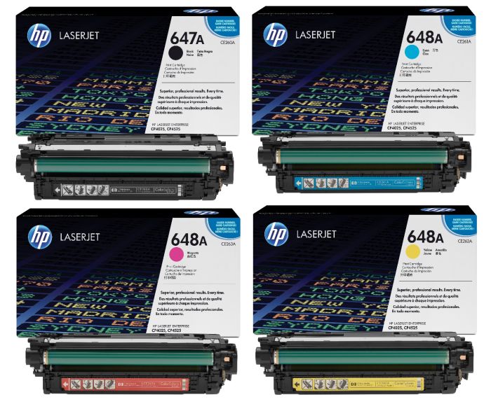 HP 647A / HP 648A 4 Colour Toner Cartridge Multipack