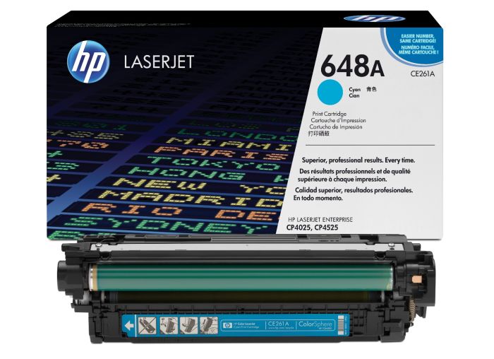 HP 648A Cyan Toner Cartridge - (CE261A)