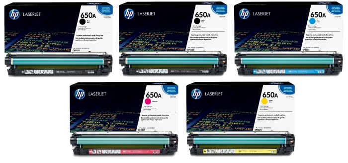 HP 650A 5 Colour Toner Cartridge Multipack