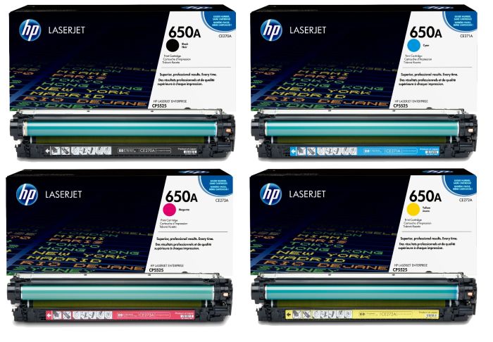 HP 650A 4 Colour Toner Cartridge Multipack