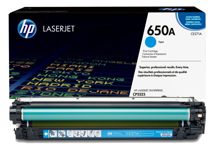 HP 650A Cyan Toner Cartridge - (CE271A)