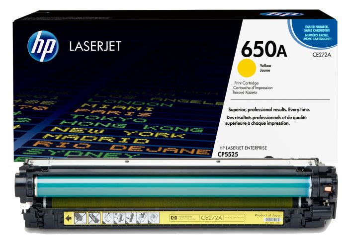 HP 650A Yellow Toner Cartridge - (CE272A)