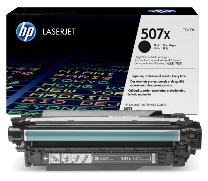 HP 507X High Capacity Black Toner Cartridge - (CE400X)