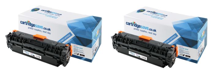 Compatible HP 305X High Capacity Black Toner Cartridge Twin Pack - (CE410XD)