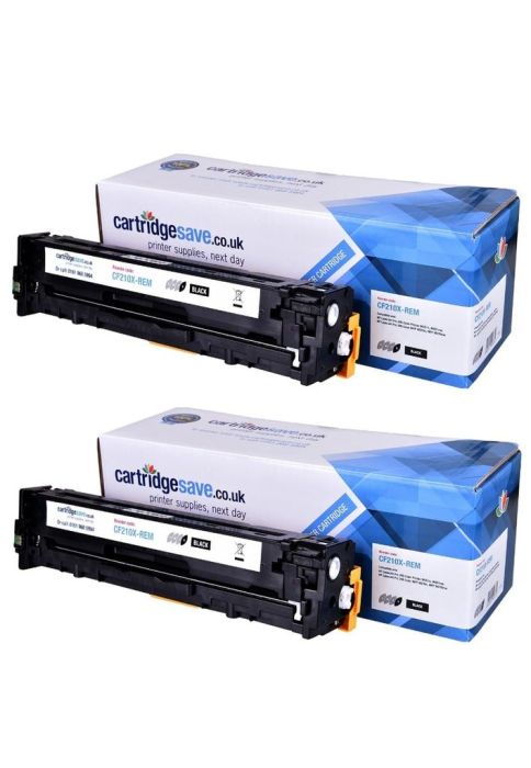 Compatible HP 131X High Capacity Black Toner Cartridge Twin Pack - (CF210XD)