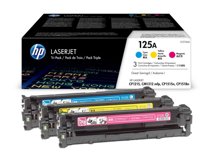 HP 125A 3 Colour Toner Cartridge Multipack - (CF373AM)