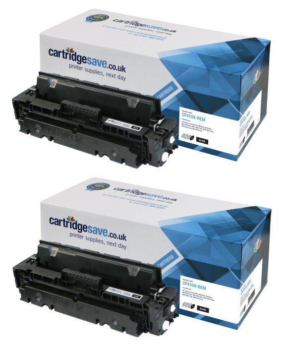 Compatible HP 410X High Capacity Black Cartridge Twin Pack - (CF410XD)