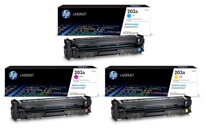 HP 203A 3 Colour Toner Cartridge Multipack