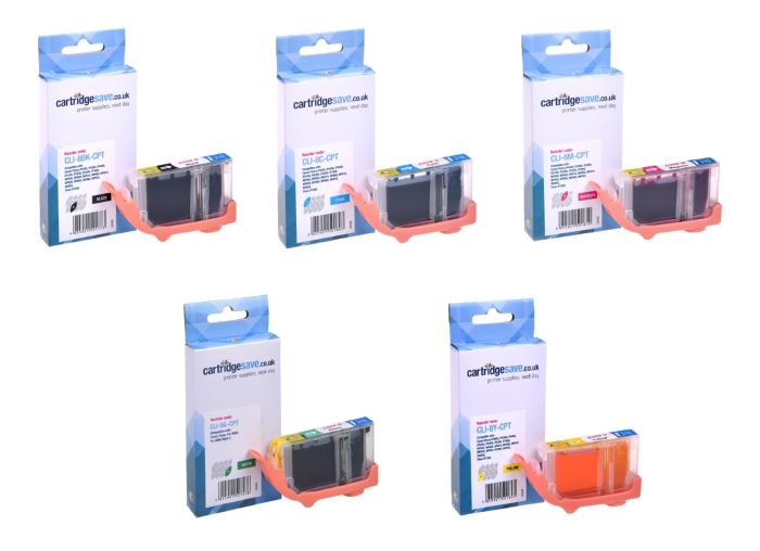 Compatible Canon PGI-5 / CLI-8 2 x Black & 5 x Colour Ink Cartridge Multipack