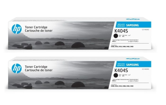 Samsung CLT-P404B Black Toner Cartridge Twin Pack (CLT-P404B/ELS)