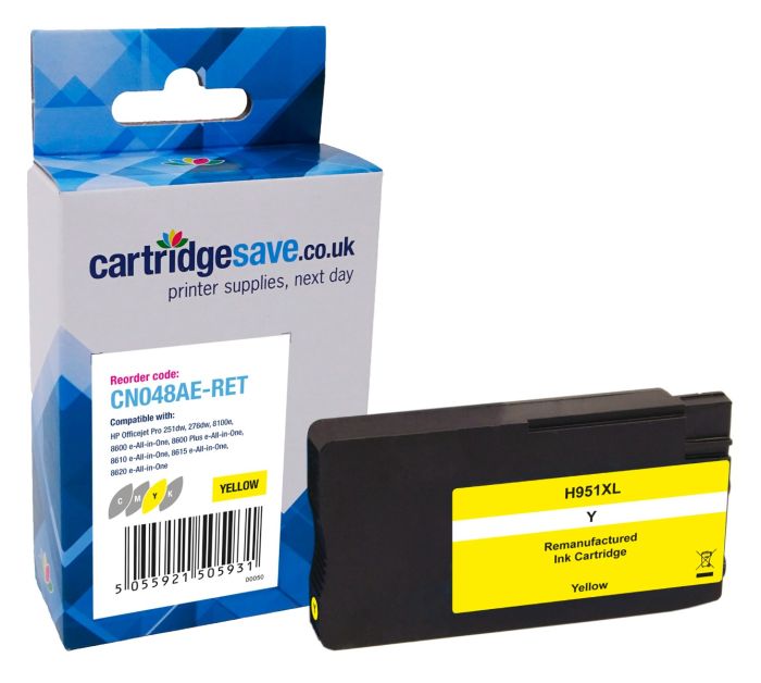 Compatible HP 951XL High Capacity Yellow Printer Cartridge - (CN048AE)