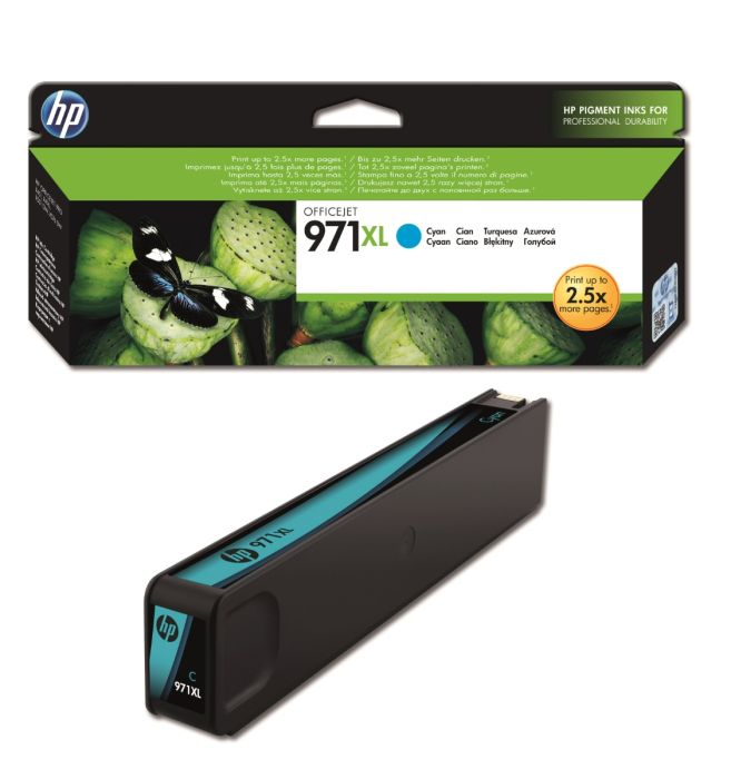 HP 971XL High Capacity Cyan Ink Cartridge - (CN626AE)