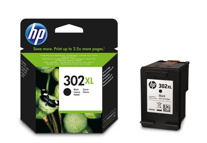 HP 302XL High Capacity Black Ink Cartridge - (F6U68AE)