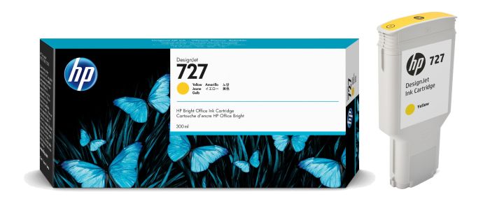 HP 727 Extra High Capacity Yellow Ink Cartridge - (F9J78A)