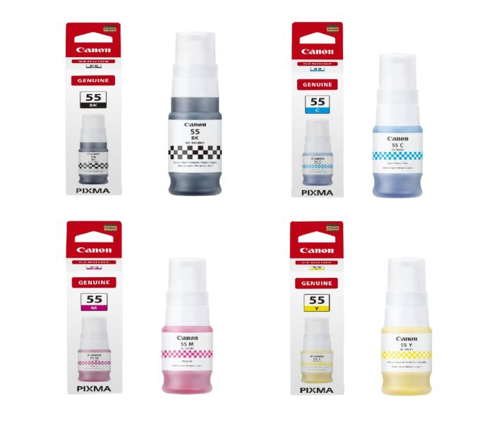 Canon GI-55 4 Colour Ink Bottle Multipack