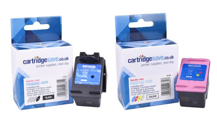 Compatible HP 302XL High Capacity Black & Tri-Colour Ink Cartridge Multipack