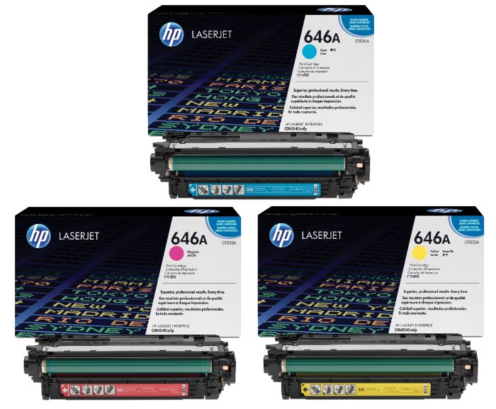 HP 646A 3 Colour Toner Cartridge Multipack