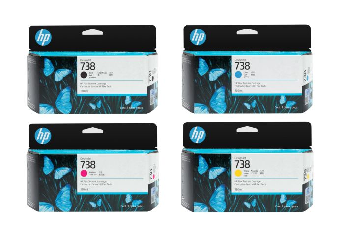 HP 738 4 Colour Ink Cartridge Multipack