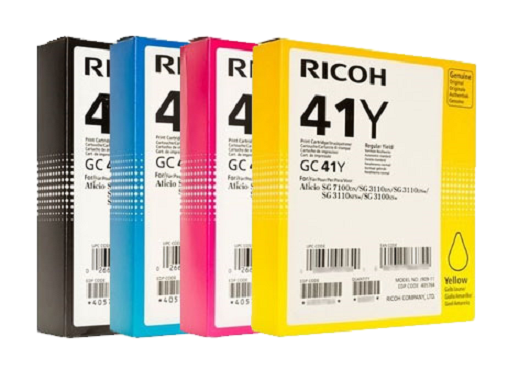 Ricoh GC41 Standard Capacity 4 Colour Gel Ink Cartridge Multipack