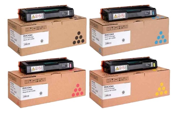 Ricoh Type SPC220E 4 Colour Toner Cartridge Multipack