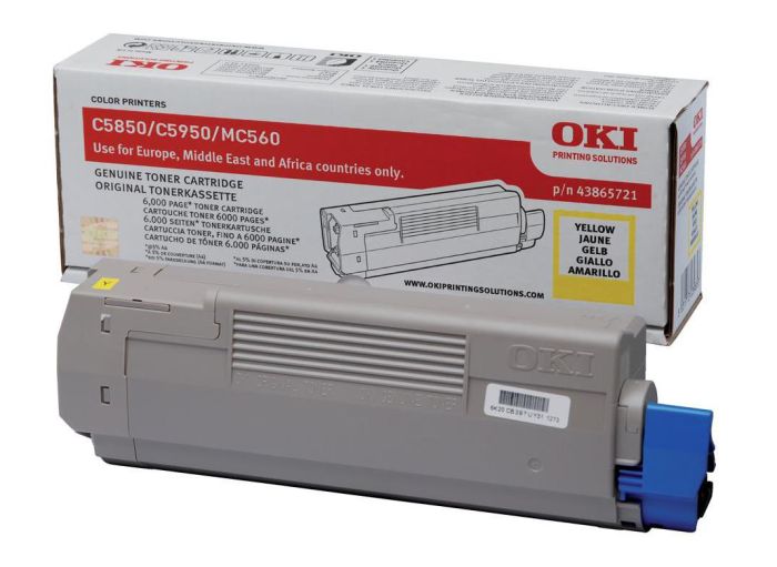 OKI 43865721 Yellow Toner Cartridge