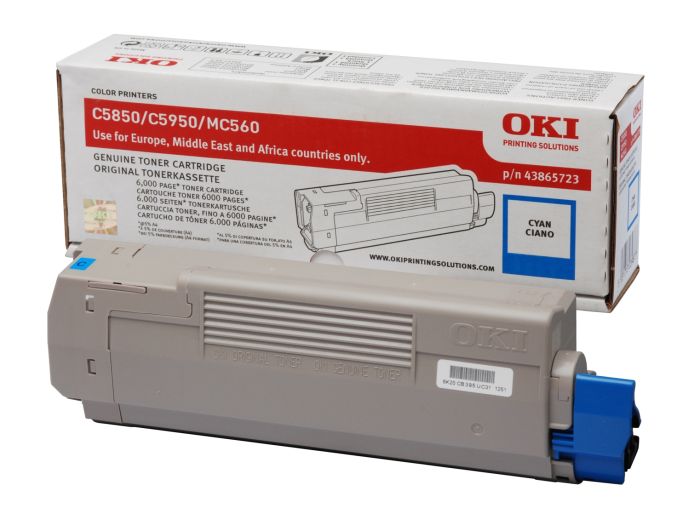 Oki 43865723 Cyan Toner Cartridge