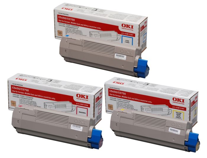 OKI 4387230 3 Colour Toner Cartridge Multipack