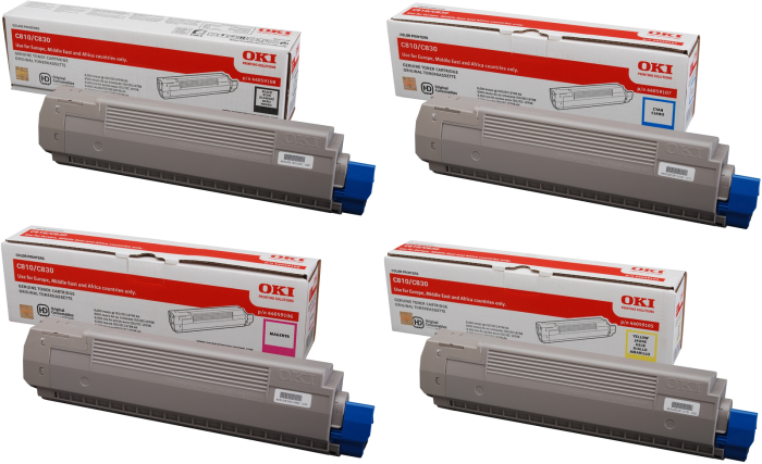 Oki 4405910 4 Colour Toner Cartridge Multipack