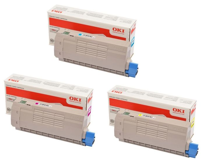 OKI 4650761 3 Colour Toner Cartridge Multipack