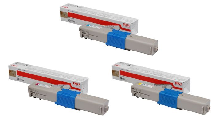 Oki 4650870 High Capacity 3 Colour Toner Cartridge Multipack