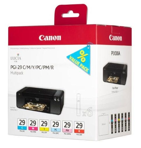 Canon PGI-29 6 Colour Ink Cartridge Multipack - (4873B005)