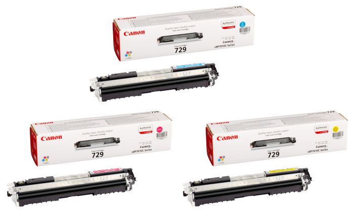 Canon 729 3 Colour Toner Cartridge Multipack