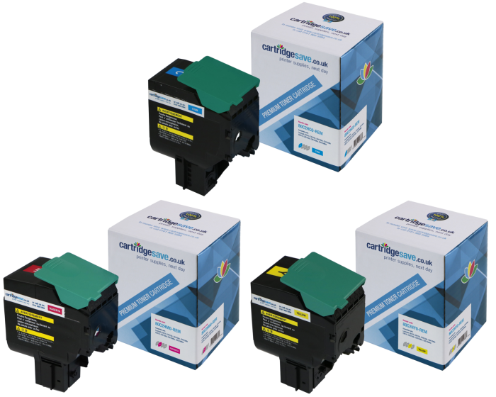 Compatible Lexmark 802H 3 Colour High Capacity Toner Cartridge Multipack