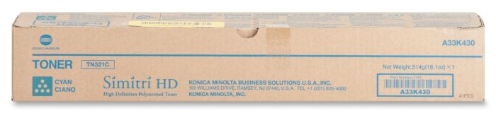 Konica Minolta TN321C Cyan Toner Cartridge - (A33K450)