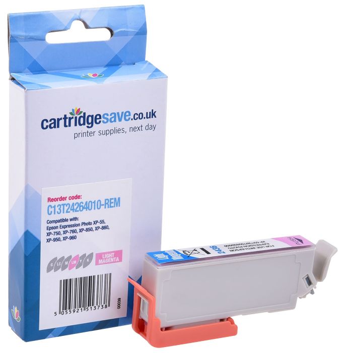 Compatible Epson 24 Light Magenta Ink Cartridge - (T2426 Elephant)