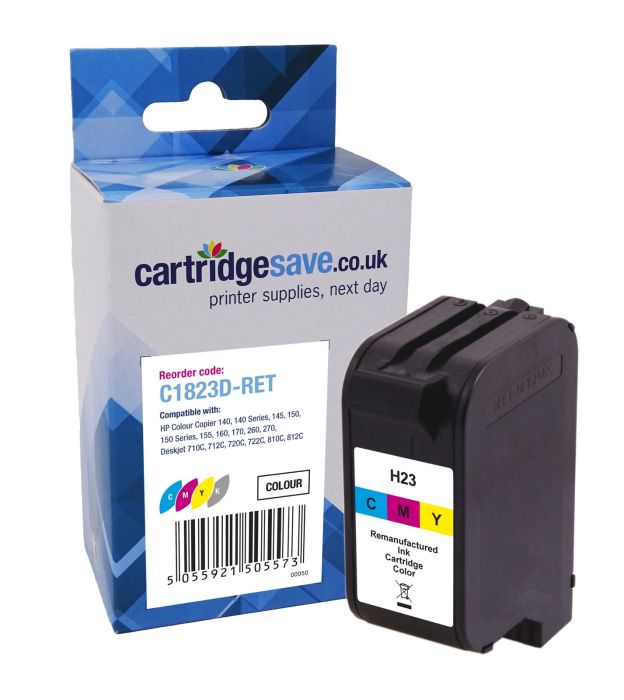 Compatible HP 23 High Capacity Tri-Colour Printer Cartridge - (C1823DE)