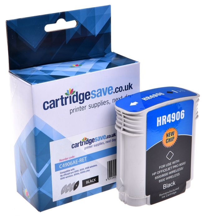 Compatible HP 940XL High Capacity Black Ink Cartridge - (C4906AE)