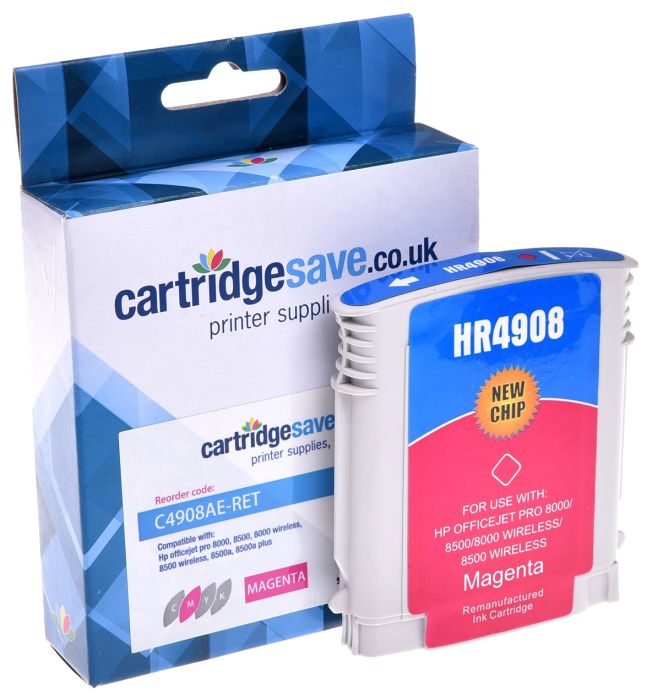 Compatible HP 940XL High Capacity Magenta Ink Cartridge - (C4908AE)