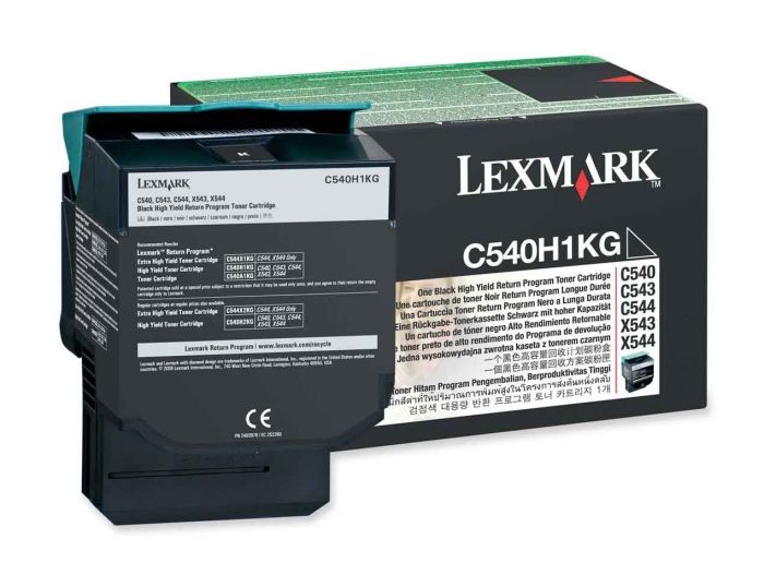 Lexmark C540H1KG High Capacity Black Return Program Toner Cartridge