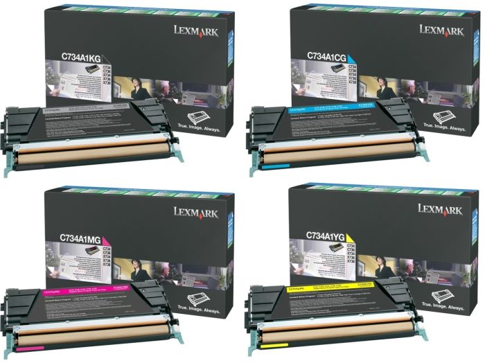 Lexmark C734A1 4 Colour Toner Cartridge Multipack