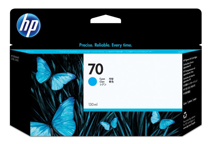 HP 70 Cyan Ink Cartridge - (C9452A)