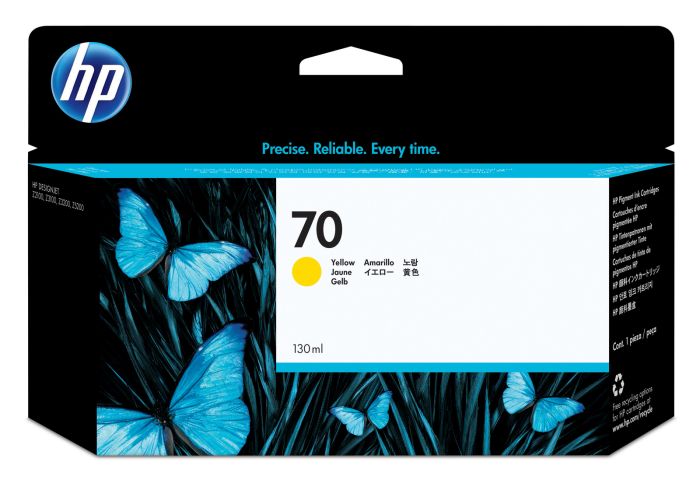 HP 70 Yellow Ink Cartridge - (C9454A)