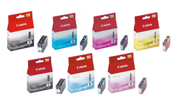 Canon PGI-5 / CLI-8 2 x Black & 5 x Colour Ink Cartridge Multipack