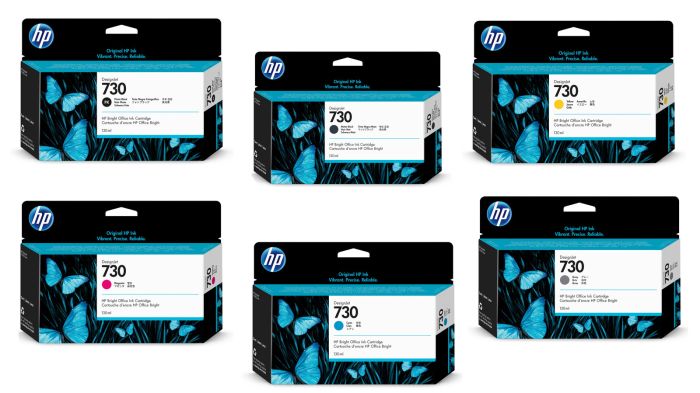 HP 730 6-Colour Ink Cartridge Multipack