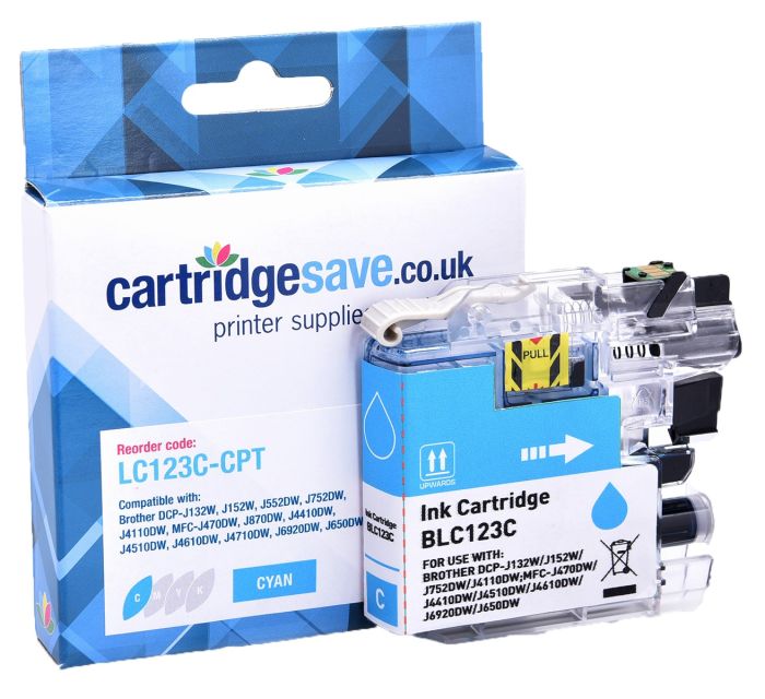 Compatible Brother LC123C Cyan Ink Cartridge