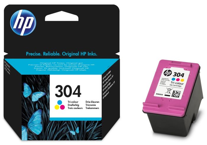 HP 304 Tri-Colour Ink Cartridge - (N9K05AE)