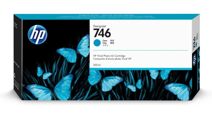 HP 746 Cyan Ink Cartridge - (P2V80A)